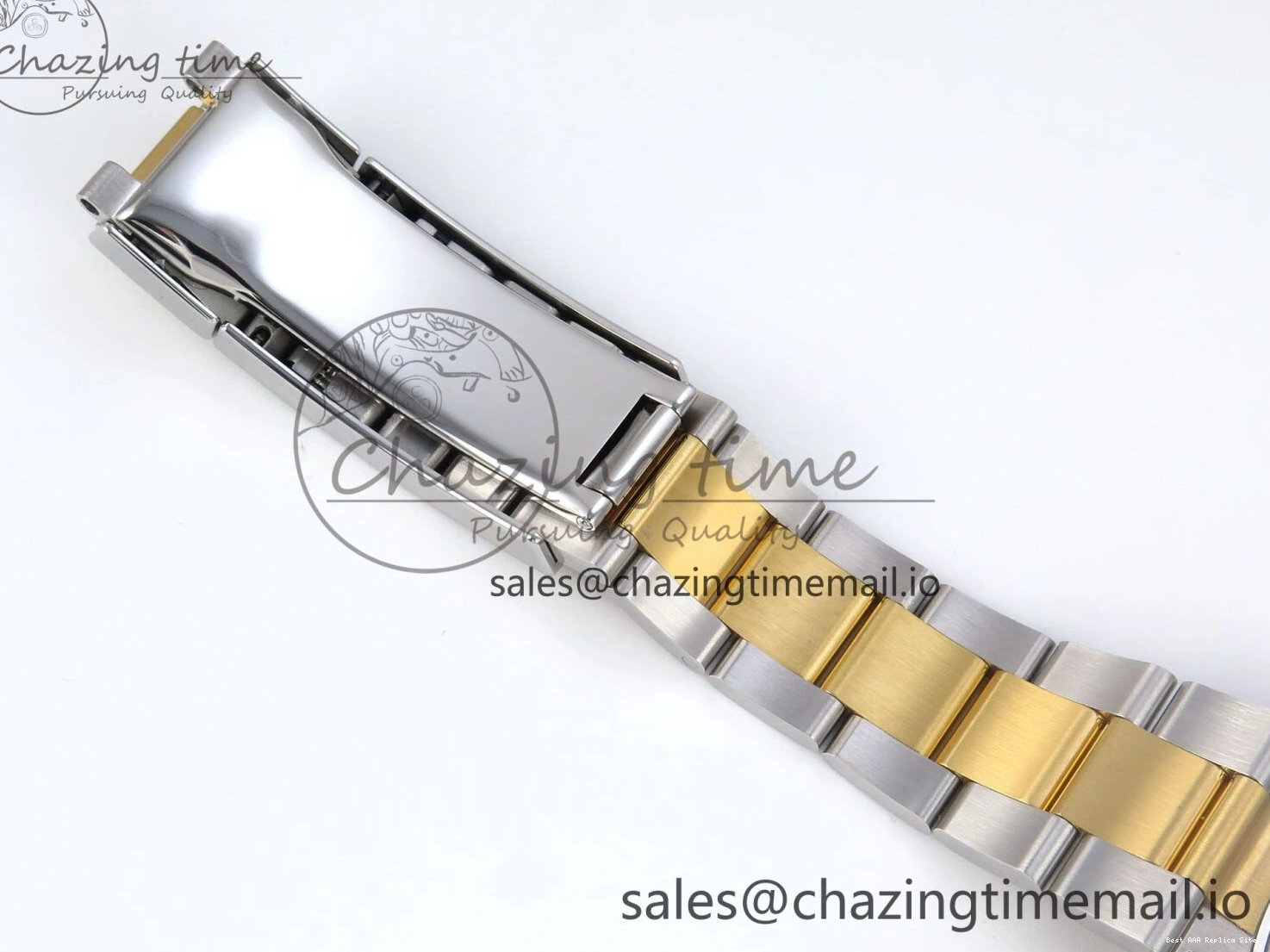 Best AAA Replica Sites Submariner YG Steel Bracelet 374 904L Dial 1:1 on Best Oyster Blue SH SS Edition Seasonal ARF SS YG 126613LB 0115